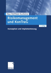 Cover image: Risikomanagement und KonTraG 4th edition 9783409414906