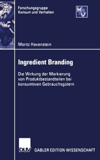 Cover image: Ingredient Branding 9783824480586