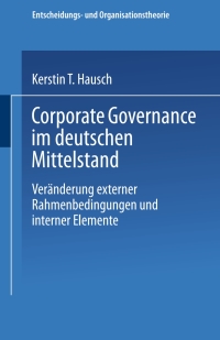 Imagen de portada: Corporate Governance im deutschen Mittelstand 9783824407446