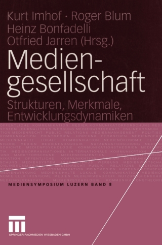 Imagen de portada: Mediengesellschaft 1st edition 9783531143729