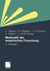 表紙画像: Methodik der empirischen Forschung 3rd edition 9783834917034