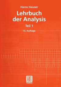 表紙画像: Lehrbuch der Analysis 15th edition 9783519622338