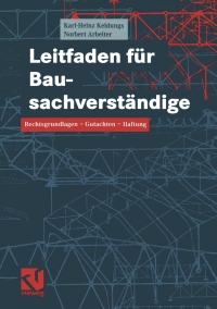 Immagine di copertina: Leitfaden für Bausachverständige 9783528017507