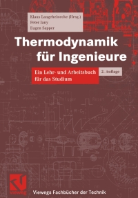 Immagine di copertina: Thermodynamik für Ingenieure 2nd edition 9783528147853