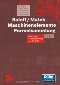 صورة الغلاف: Roloff/Matek Maschinenelemente Formelsammlung 7th edition 9783528644826