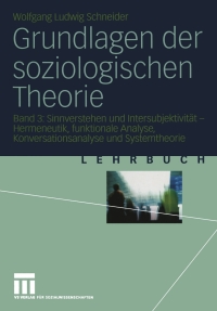 Imagen de portada: Grundlagen der soziologischen Theorie 9783531138398