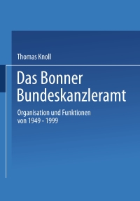 Cover image: Das Bonner Bundeskanzleramt 9783531141794