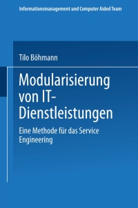 Cover image: Modularisierung von IT-Dienstleistungen 9783824480593