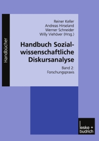 Cover image: Handbuch Sozialwissenschaftliche Diskursanalyse 1st edition 9783810037879