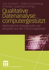 Omslagafbeelding: Qualitative Datenanalyse: computergestützt 1st edition 9783531142487