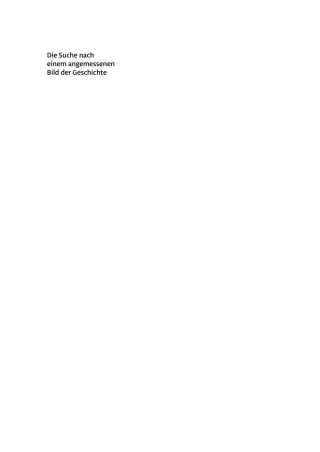 Cover image: Die Suche nach einem angemessenen Bild der Geschichte 1st edition 9783422988972