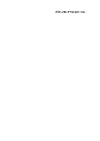 Imagen de portada: Bramantes Pergamentplan 1st edition 9783422801028