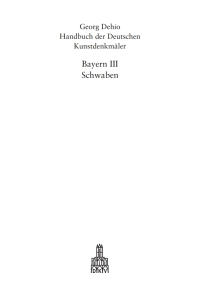 Titelbild: Dehio - Handbuch der deutschen Kunstdenkmäler / Bayern Bd. 3 2nd edition 9783422031166