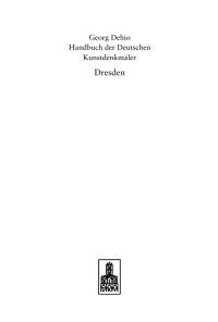 Cover image: Dehio - Handbuch der deutschen Kunstdenkmäler / Dresden 1st edition 9783422031104