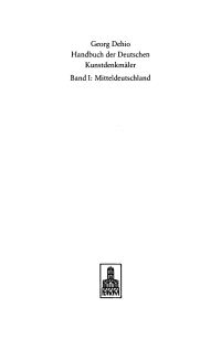 Cover image: Dehio - Handbuch der deutschen Kunstdenkmäler / Mitteldeutschland 1st edition 9783422030237