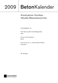 Imagen de portada: Beton-Kalender 2009: Schwerpunkte: Konstruktiver Hochbau - Aktuelle Massivbaunormen 1st edition 9783433018545