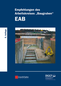 Imagen de portada: Empfehlungen des Arbeitskreises "Baugruben" (EAB) 5th edition 9783433029701