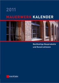 Cover image: Mauerwerk Kalender 2011 1st edition 9783433029565