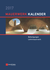 Cover image: Mauerwerk Kalender 2017 1st edition 9783433031612