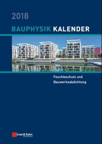 Imagen de portada: Bauphysik Kalender 2018 1st edition 9783433031735