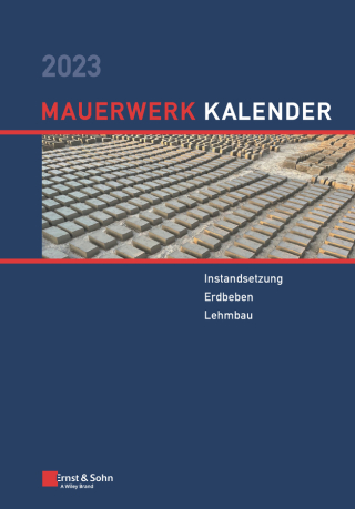Cover image: Mauerwerk-Kalender 2023 1st edition 9783433033739