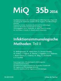 Cover image: MIQ Heft: 35b Infektionsimmunologische Methoden Teil 2 9783437415326
