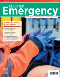 Cover image: Elsevier Emergency. Sicherheit und Hygiene im Rettungsdienst. 1/2022 9783437481239
