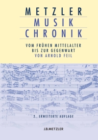 Imagen de portada: Metzler Musik Chronik 2nd edition 9783476021090