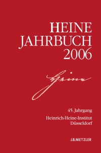 表紙画像: Heine-Jahrbuch 2006 9783476021588