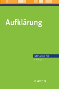 Imagen de portada: Aufklärung 3rd edition 9783476022363