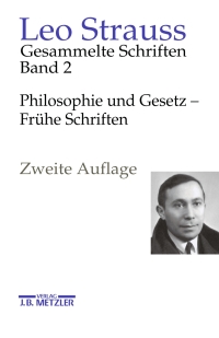 Omslagafbeelding: Leo Strauss: Gesammelte Schriften 2nd edition 9783476024190