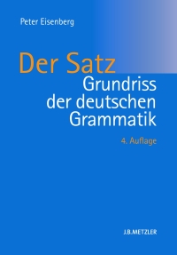 Imagen de portada: Grundriss der deutschen Grammatik 4th edition 9783476024244