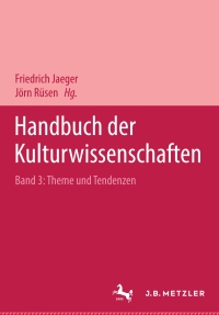 Cover image: Handbuch der Kulturwissenschaften 1st edition 9783476019592