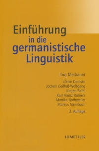 Cover image: Einführung in die germanistische Linguistik 2nd edition 9783476021410