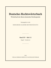 Imagen de portada: Deutsches Rechtswörterbuch 1st edition 9783476051561
