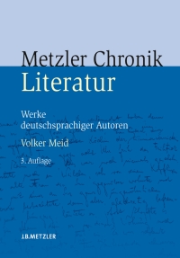 Imagen de portada: Metzler Literatur Chronik 3rd edition 9783476021328