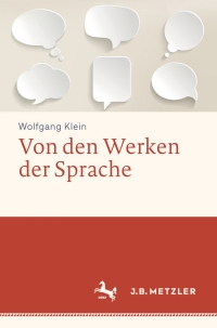 Imagen de portada: Von den Werken der Sprache 9783476026033