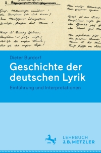 Imagen de portada: Geschichte der deutschen Lyrik. 9783476026194