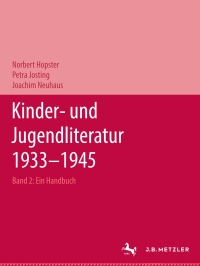 Imagen de portada: Kinder- und Jugendliteratur 1933–1945 9783476018373