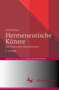 Cover image: Hermeneutische Künste 2nd edition 9783476056474