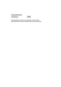 Omslagafbeelding: Sprache in Baden-Württemberg 1st edition 9783484305267