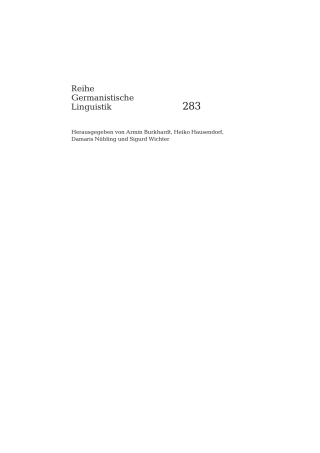 Cover image: Oberfläche und Performanz 1st edition 9783484312838
