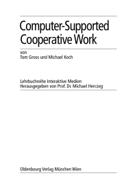 Cover image: Computer-Supported Cooperative Work 1st edition 9783486580006