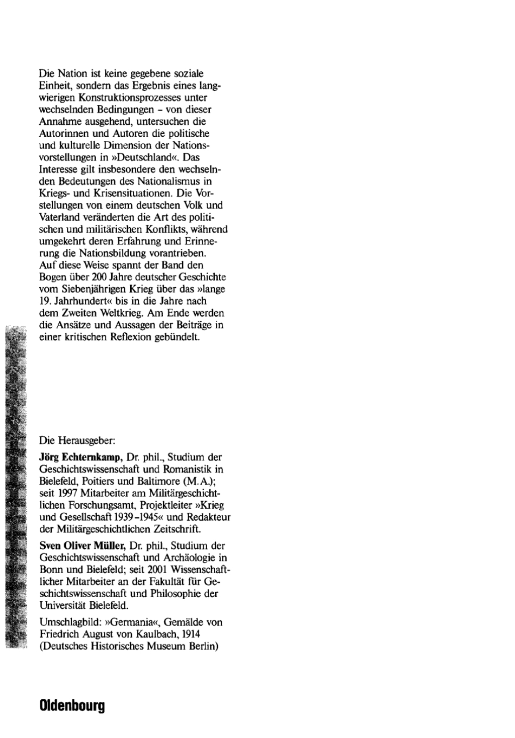 Die Politik der Nation Deutscher Nationalismus in Krieg und Krisen 1760 bis 1960 1st Edition