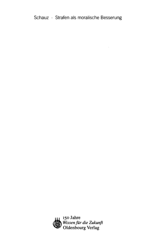 Imagen de portada: Strafen als moralische Besserung 1st edition 9783486587043