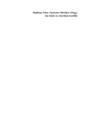Cover image: Die KSZE im Ost-West-Konflikt 1st edition 9783486716931