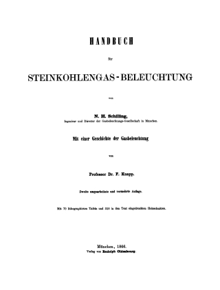 Titelbild: Handbuch der Steinkohlengas-Beleuchtung 2nd edition 9783486720938