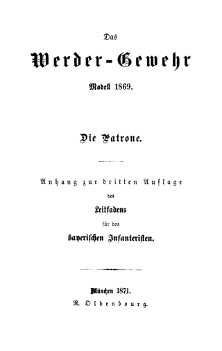 Cover image: Das Werder-Gewehr Modell 1869 1st edition 9783486722352