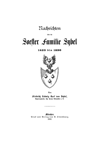 Cover image: Nachrichten über die Soester Familie Sybel 1st edition 9783486726299