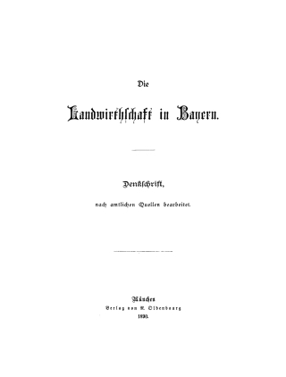 Cover image: Die Landwirtschaft in Bayern 1st edition 9783486726459